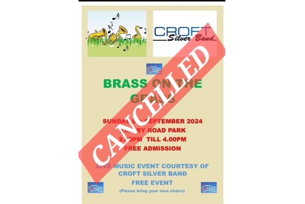 BRASS ON THE GRASS TODAY HAS BEEN CANCELLED