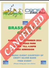 BRASS ON THE GRASS TODAY HAS BEEN CANCELLED